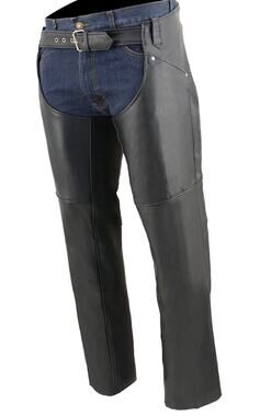 Milwaukee Leather SH1173 Women's M Black Classic Hip Pocket Leather Chaps